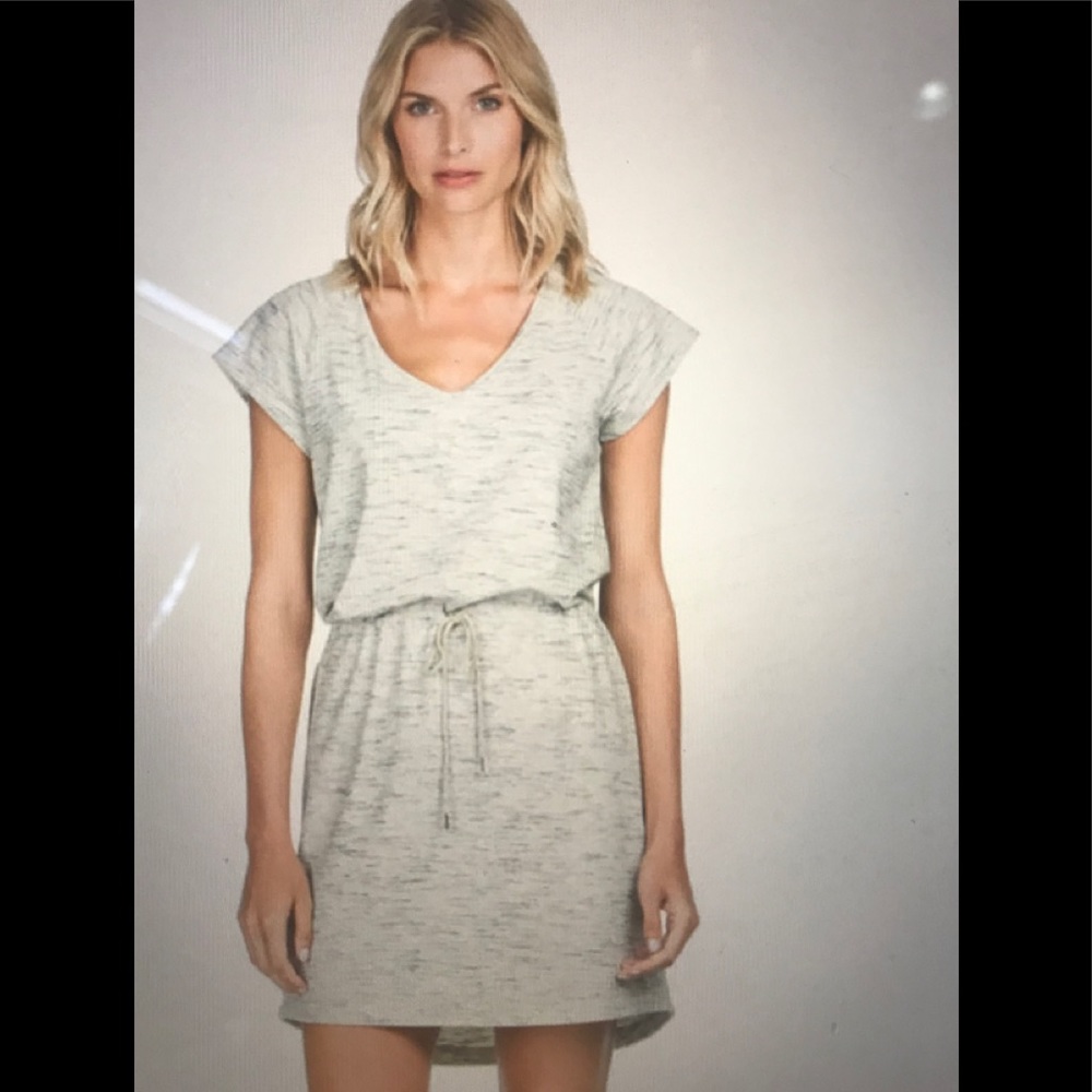 Lilla P Space Dye Short Sleeve V-Neck Dress